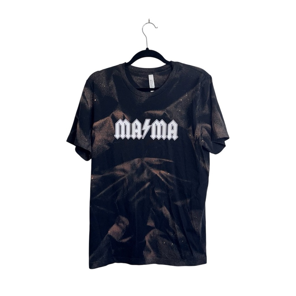 Mama Black & Tan Tie Dye Graphic Tee Short Sleeve Boutique Large Women’s